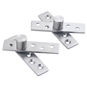 Charnière de porte invisible rotative à 360 degrés Heaven Earth en acier inoxydable, charnière supérieure et inférieure en bois pour salle de bain - Product Image 3