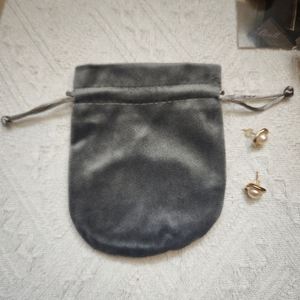 Sac à bijoux en velours de coton imprimé avec logo personnalisé ODM, pochette à cordon en velours doux pour emballage cadeau, sac de protection anti-poussière pour cosmétiques - Product Image 6