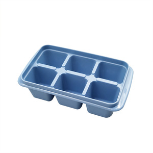 6 Compartment Ice <b>Cube</b> Mold With Lid Household Refrigerator Ice Tray For Family Use Freezer Safe - Product Image 3