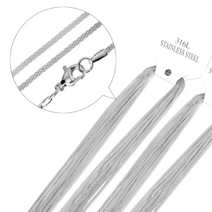 Collier en chaîne de corde plaqué or en acier inoxydable pour femmes, collier plat doré - Product Image 4