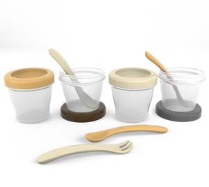 Bpa-Miễn Phí Hướng Dẫn Sử Dụng 0-12 Tháng Bé Thực Phẩm Lưu Trữ Cup & Snack Container Cho Sữa Bột 150Ml Cấp Thực Phẩm PP In - Product Image 3