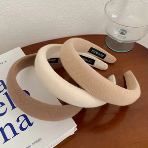 <span class=keywords><strong>Diadema</strong></span> de Terciopelo Retro Elegante Francesa de Primera Calidad, <span class=keywords><strong>Diadema</strong></span> Redonda Grande para Mujer, <span class=keywords><strong>Diadema</strong></span> de Resina con Tela de Satén para Invierno - Product Image 6