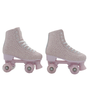 Chaussures de roller 2-en-1 ajustables pour adultes avec protection et paillettes - Product Image 4
