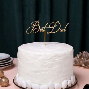 ท็อปเปอร์เค้กอะคริลิค รูปน้ำผึ้งและความหวาน ตกแต่งเค้กวันพ่อ "คุณพ่อที่ดีที่สุด" อุปกรณ์ตกแต่งเค้ก - Product Image 2