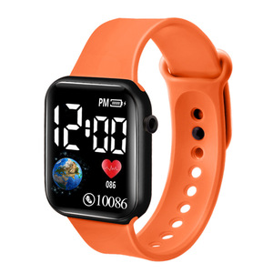 Orologi <span class=keywords><strong>da</strong></span> <span class=keywords><strong>Polso</strong></span> Digitali Sportivi di Lusso in Gomma Unisex con Cassa Quadrata, Cinturino <span class=keywords><strong>da</strong></span> 18mm, Movimento Elettronico, Allarme, Design Cartoon per Uomini e Ragazze - Product Image 5