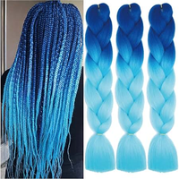 Prix le plus bas, vente en gros de cheveux synthétiques Yaki en vrac pour extensions de cheveux tressés, haute qualité, 24 pouces, 100g