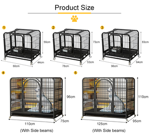 Dog Metal <strong>Cage</strong> Big <strong>Cages</strong> Iron Outdoor on Wheels Pink Dog <strong>Cage</strong> for Large Pets Easy to Install - Product Image 4