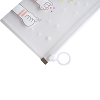 Portefeuilles en plastique Dossiers DL Zip Portefeuilles Sacs à fermeture éclair en plastique pour école bureau maison Uae