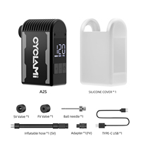 Pompe à air numérique OME en alliage d'aluminium, mini, 120 PSI, haute pression, charge rapide Type C, double valve Presta, automatique pour vélo