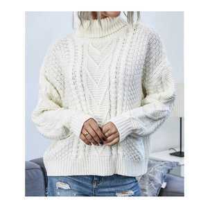 <span class=keywords><strong>Pull</strong></span> à <span class=keywords><strong>col</strong></span> <span class=keywords><strong>roulé</strong></span> et à manches longues pour <span class=keywords><strong>femme</strong></span>, personnalisé, en tricot épais et ample - Product Image 1