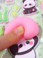 Autocollants Kawaii 3D en relief souple pour coque de téléphone, décorations DIY anti-stress pour l'école