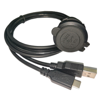 Cable de Extensión Auxiliar USB 2.0 a C Macho a Hembra, Impermeable, con Indicador LED, Montaje Empotrado, Muestra Gratuita