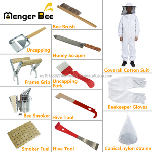 New Menger <b>Bee</b> Beekeeping <b>Suit</b> Set 12-Piece Tool Kit with <b>Bee</b> Smoker & Gloves 2-Year Warranty Harvest Model - Product Image 3