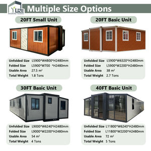 Casa Contenedor Expandible Prefabricada de Diseño Moderno de 20 pies con Puerta de Vidrio para Vivienda Temporal - Product Image 6