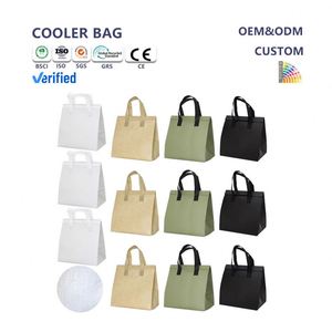Eco-Friendly Coffee Milk Tea Takeaway Thermal Insulated Non-Woven Disposable Open Closure Color Portable Cooler Bag - Product Image 1