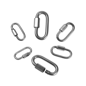 Mosquetón de hilo ovalado marino de enlace rápido de cadena de acero inoxidable 304 316 con conector de cadena de tuerca hebilla mosquetón de bloqueo - Product Image 1