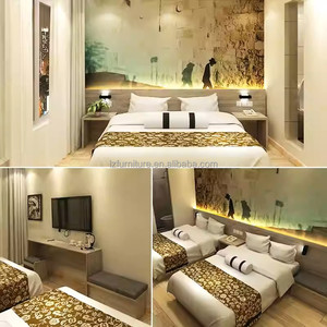 Inexpensive <b>Full</b> Hotel Bedroom <b>Sets</b> King Size Wood <b>Bed</b> Frame With Mattress Headboard Workstation TV Unit Wardrobe & Nightstands - Product Image 6