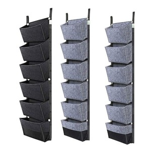 Nouveau sac de plantation vertical à 6 poches en feutre tenture murale pour fleurs légumes conteneur de culture extérieur intérieur <span class=keywords><strong>jardinière</strong></span> de jardin - Product Image 1