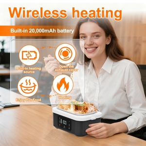 Boîtes à lunch électriques portables multifonctionnelles en acier inoxydable avec contrôle numérique, fonction minuterie, alimentées par USB, 30000 mAh, pour usage au bureau - Product Image 5