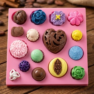 Moule en silicone en forme de bouton de <span class=keywords><strong>rose</strong></span> pour fondant, gâteaux, bonbons, chocolat, décoration, <span class=keywords><strong>argile</strong></span>, gypse - Product Image 1