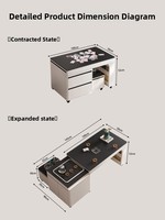 Table basse mobile, extensible et rotative, table à thé en dalle de roche, moderne et simple, pour petits salons, usage domestique, 2026 n