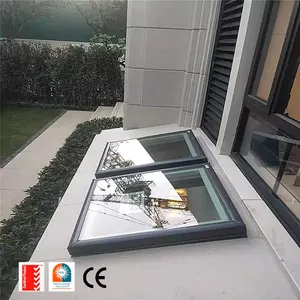 Glass Roof Skylight Prices Window Best Price Electric Roof Skylight Electric Sliding Automatic Led Blue Skylight