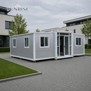 บ้านคอนเทนเนอร์สำเร็จรูปแบบพับได้สองปีก SUNRISE ขนาด 40 ฟุต พร้อมศาลา ปรับแต่งได้ - Product Image 1