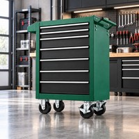 Armoire à outils roulante à 7 tiroirs de couleur personnalisée, chariot organisateur d'outils en acier avec tiroirs verrouillables pour garage et atelier