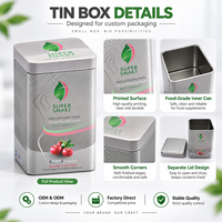 Vente directe usine – Boîte métallique personnalisée recyclable de qualité alimentaire pour chocolat, sucre, bonbons, gâteaux, snacks, avec couvercle coulissant – Tarif compétitif