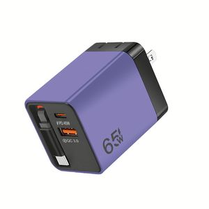 อะแดปเตอร์ชาร์จเร็ว Gan 65W USB Type C กำลังไฟสูง 5A OTP รองรับ QC3.0 สำหรับแล็ปท็อปและโทรศัพท์มือถือ - Product Image 4