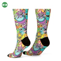 Chaussettes à impression graphique sur mesure Chaussettes mi-longues extensibles dans 4 directions par sublimation