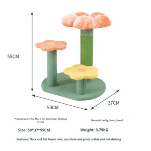 Small Medium-Sized Flower-Shaped <strong>Cat</strong> Toy All-In-One Jumping Platform <strong>Cat</strong> <strong>Climbing</strong> <strong>Frame</strong> Scratching Board <strong>Cat</strong> House Vertical - Product Image 5