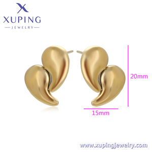 T000953003旭平饰品14k金色经典不锈钢韩版复古时尚镀金精美耳环 - Product Image 2