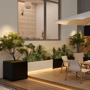 Plateaux de pots de fleurs modernes en métal Boîtes de <span class=keywords><strong>jardinière</strong></span> de <span class=keywords><strong>terrasse</strong></span> fonctionnelles avec lumière <span class=keywords><strong>pour</strong></span> décoration de jardin intérieur/extérieur - Product Image 4