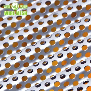 Aluminum Perforated Panels 6MM Decorative Square Hole Perforated Sheet Metal Wall Cladding Aluminium Mesh Sheet