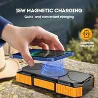 2026 Nouveau produit 20000mAh Câble extensible intégré Banque d'énergie solaire 15W Chargeur solaire sans fil portable avec ports USB C PD20W