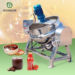 Olla eléctrica doble inclinable con caldera de vapor y calefacción, 50L, 200L, 300L, 200L, Mezcladora, Olla de cocción inclinable con caldera y picadora - Product Image 1