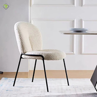 Chaise de salle à manger en tissu à dossier haut Beige blanc marron rose gris or noir métal chaise de salle à manger en cuir de haute qualité