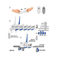 Rompecabezas 3D de Papel de Avión, Modelo de Aeronave para Armar, Juguete Educativo STEM, Regalo Promocional, Venta al Por Mayor Global Bridge
