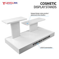 Support de présentation de flacon de parfum cosmétique détachable en acrylique blanc transparent de qualité supérieure avec logo personnalisé pour les boutiques