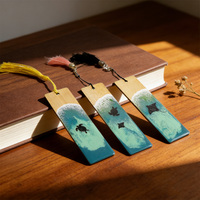 Breloque de lecture en bois marin imperméable, accessoire décoratif pour livres, idéal pour le bureau, la bibliothèque et comme souvenir de voyage, en résine et bois.