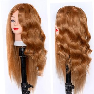 Cabeza <span class=keywords><strong>de</strong></span> Maniquí <span class=keywords><strong>de</strong></span> <span class=keywords><strong>Pelo</strong></span> Mixto para Entrenamiento <span class=keywords><strong>de</strong></span> Cosmetología, <span class=keywords><strong>Muñeca</strong></span> <span class=keywords><strong>de</strong></span> Maniquí para <span class=keywords><strong>Corte</strong></span> <span class=keywords><strong>de</strong></span> <span class=keywords><strong>Pelo</strong></span>, Sedoso, Liso, Ondulado, para Trenzado, Instrucciones <span class=keywords><strong>de</strong></span> Peluquería, 200% - Product Image 4