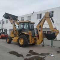 Traktor Mini Backhoe Loader Diesel 4WD CAT Baru & Front Loader 102HP Bucket 0.8cm Kapasitas Angkut 6 Ton Pompa Hidrolik