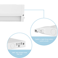Usine de fabrication chinoise certifiée ETL, lumière LED sous armoire conforme à la norme RoHS, largeur 100 mm, luminosité 250 lm, CRI 80, haute qualité