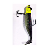 Leurre souple de pêche 105 mm 22 g avec lame rotative dorée et hameçon pour eau salée, pour la pêche au bar, au brochet et en mer