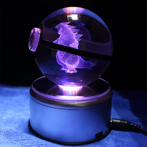 ลูกแก้วคริสตัล K9 ขนาด 50 มม. 80 มม. แกะสลักลายไทแรนิทาร์ด้วยเลเซอร์ 3 มิติ พร้อมฐานไฟ สำหรับเป็นของขวัญเด็ก - Product Image 2