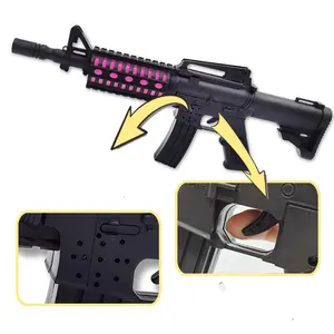 Cheap Glowing Light Submachine Gun Plastic Musical Rifle Electric Sniper Toy Gun