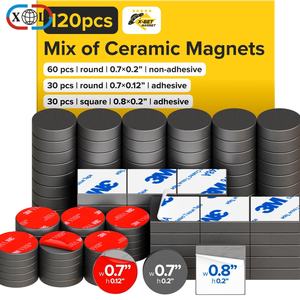 Aimants en ferrite 15x3 18x3 20x3 20x5 avec <span class=keywords><strong>adhésif</strong></span>, petits aimants ronds en céramique pour réfrigérateur, bouton, bricolage, mini artisanat, loisirs - Product Image 4