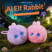 Peluche Lapin Elfe IA, Compagnon de Bureau, Cadeau pour Amis et Compagnons de Classe, Conversation Intelligente
