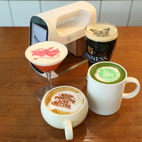 Untuk Printer Makanan Portabel 4-Warna Layar Sentuh Penuh 300DPI WiFi Tinta Edible Mesin Seni Latte Kue Macaron Biskuit untuk Kafe